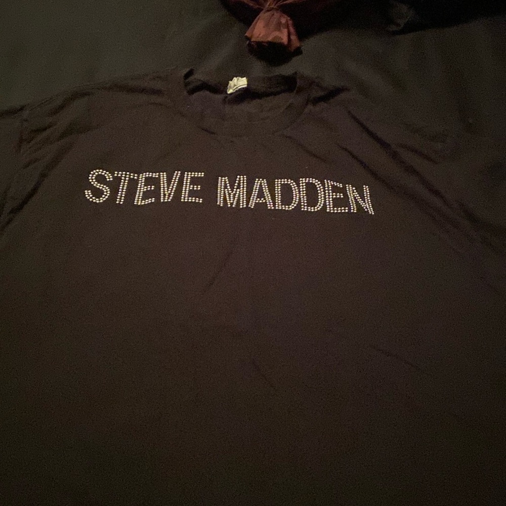 Steve Madden shoe crew t shirt with beads